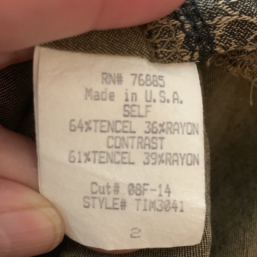 Timbuktu Station light jacket, collar sleeves bottom embroidered, Sz 2 see below - Picture 4 of 5